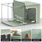 Sorbus Large Storage Bin with Divided Interior - Stackable & Foldable Organizer Containers with Metal Frame, Window, & Handles 1 Pack